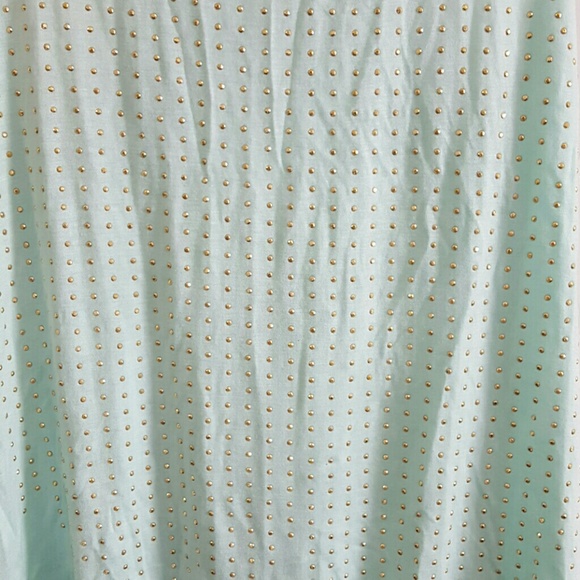 👜Sale👜 3 for $15 Mint and gold studded tank top - Picture 2 of 3